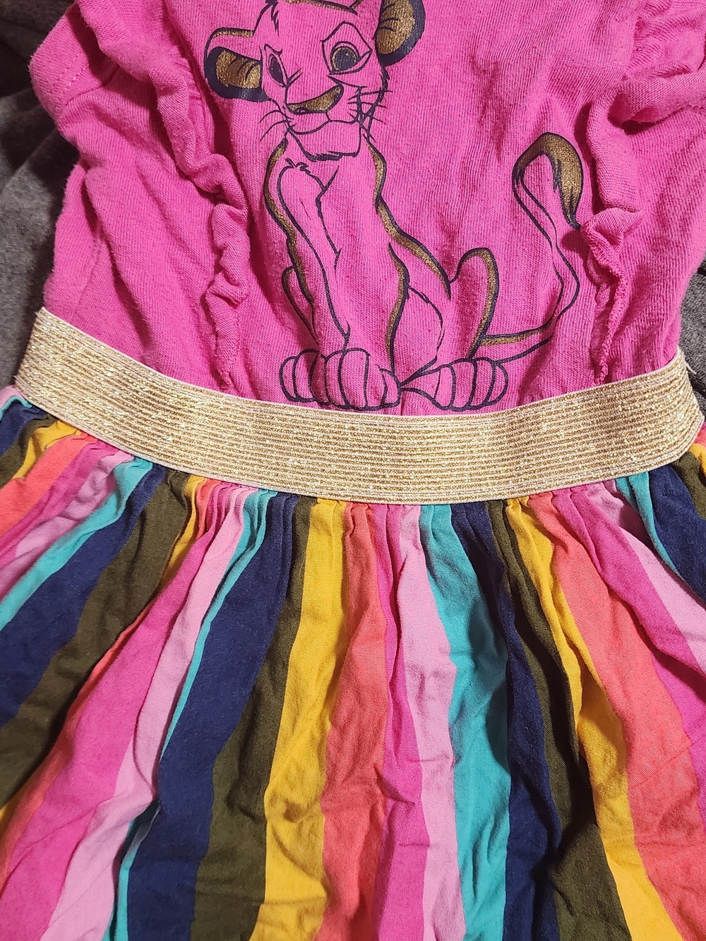 Disney The Lion King Pink Graphic Toddler Top